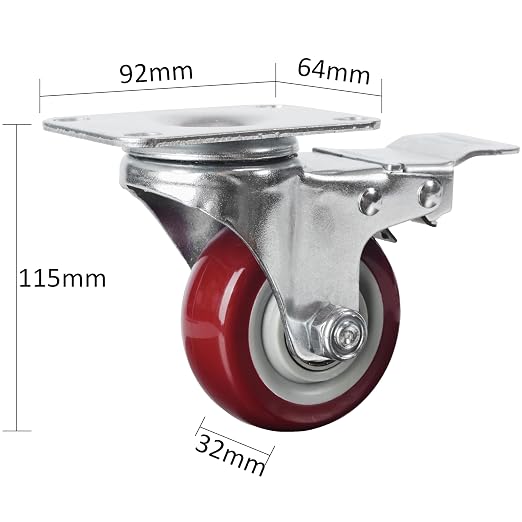 Finnhomy 3 Inch Caster Wheels Set of 4 - Image 3