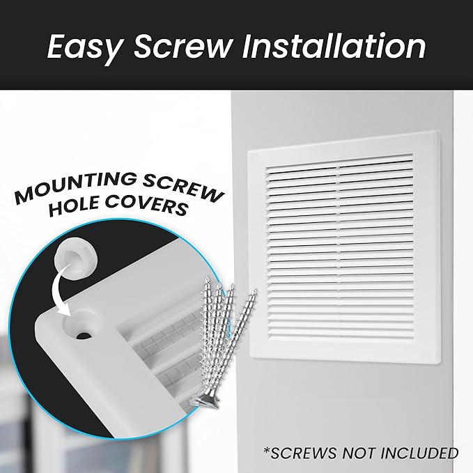 Repa Market 4 x 4 Inch White Square Air Vent Cover - Image 4
