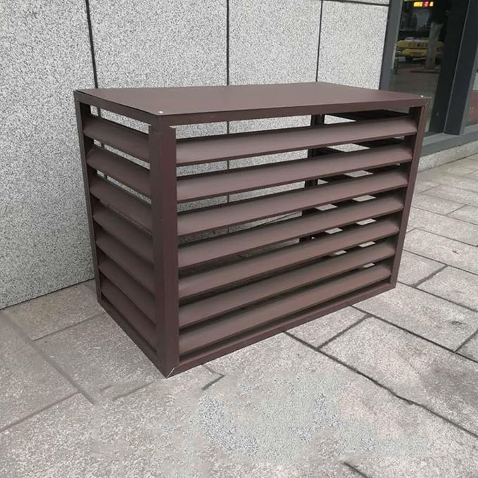 Multifunctional Aluminum Shutter Privacy Fence, Mini Split Cover by Unknown