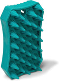 Nature's Specialties Waterproof Dog Bath Brush, Wet or Dry Coats, Grooming and Massage Rubber Comb for Dogs, Strong Grooming Rubber Bath Brush, Scrubber for Shower Bathing, Green