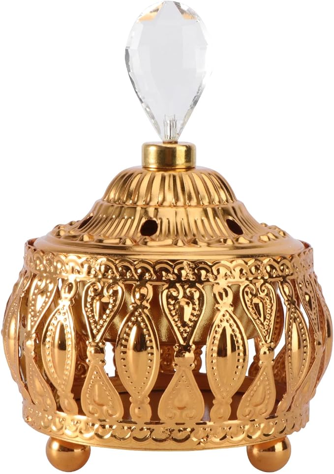 VANZACK Golden Decorative Censer Hollowed Incense Burner by VANZACK