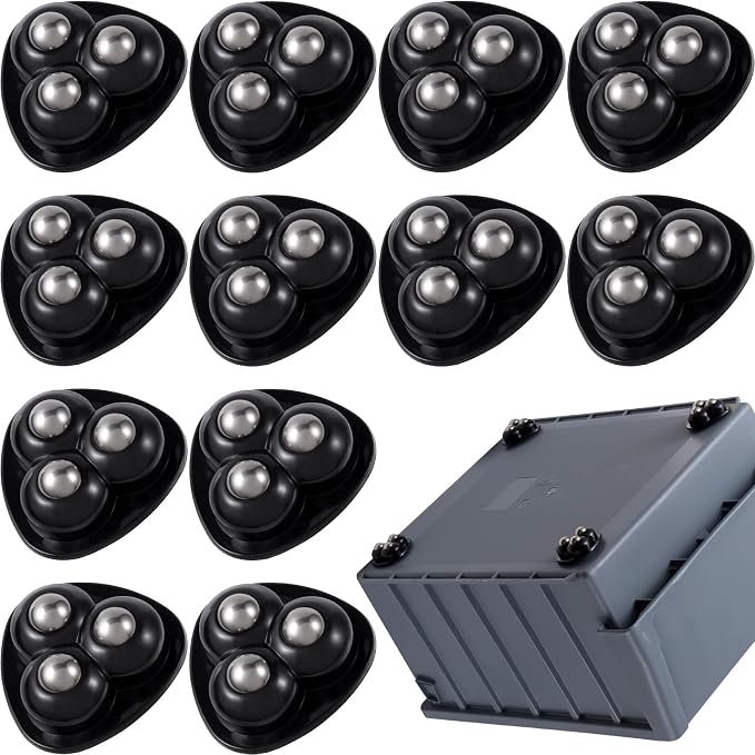 12 Pcs Mini Caster Wheels, Self Adhesive Caster Wheels, 360° Swivel Appliance by Unknown