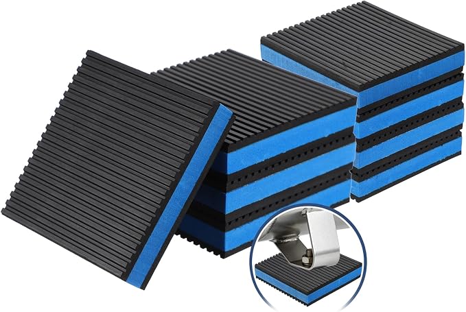 HARFINGTON 8Pcs Rubber Anti-Vibration Pads 4" x 4" x 7/8" Heavy Duty EVA by HARFINGTON