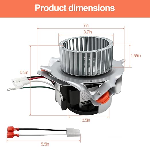 326628-762, HC21ZE126A Furnace Draft Inducer Motor, Compatible - Image 7