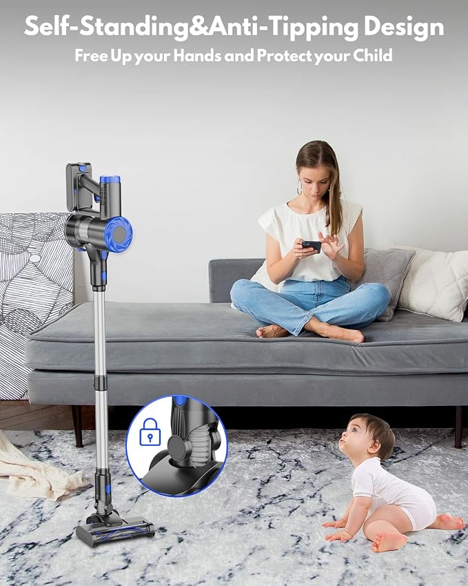 Cordless Vacuum Cleaner, Power Suction Stick Vacuum Cleaners - Image 5