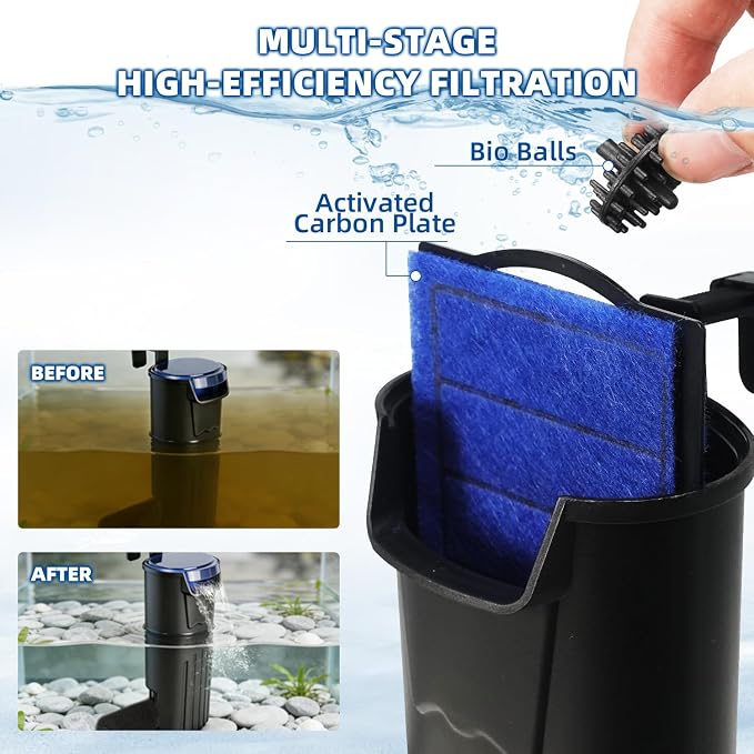Turtle Tank Filter Aquarium Internal Filter - Image 2