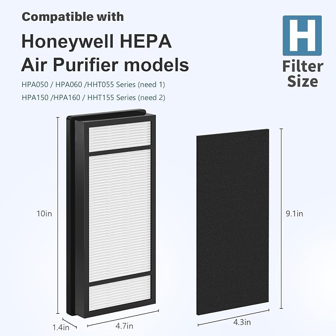 6 Packs HRF-H1 HRF-H2 Replacement Filter H Compatible - Image 3