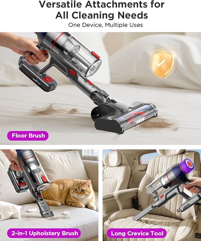 Cordless Stick Vacuum Cleaner - 550W Powerful Cordless Vacuum - Image 7