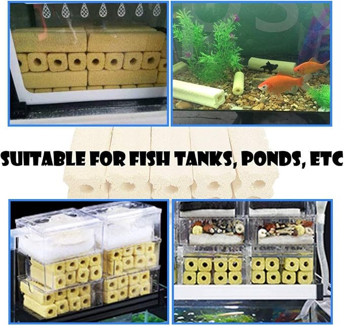 PINVNBY 20 Pcs 6.2-Inch Large Aquarium Filter Media Fish Tank Ceramic Media - Image 2