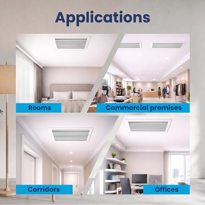 8x18 Aluminum 1-Way Air Vent Cover Wall or Ceiling Register – Multi-Shutter - Image 5
