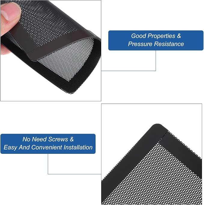 MECCANIXITY 3PCS PC Dust Filter, 120x120mm Magnetic Frame PVC Computer Case - Image 4