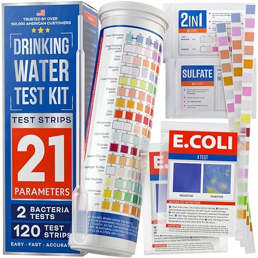 All-New 20 in 1 Drinking Water Testing Kit 120 Strips, Home Tap and Well Water by TESTSTRIPSBESTPROD