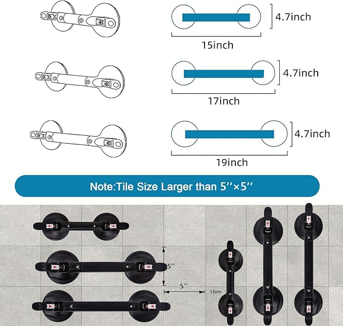 15inch Suction Shower Grab Bar, Portable Shower Handle Bar Suction Grip Bar Bathtub Handle with Strong Suction Cup Fitting and Rapid Release for Bathroom(Max Capacity :300lb