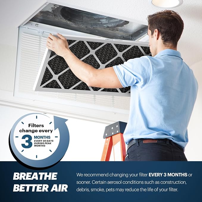 BNX TruFilter 16x20x1 MERV 12 Odor Defense AC Furnace Air Filter - Image 7