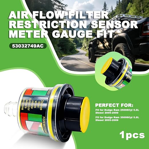 53032749AC Air Flow Filter Restriction Sensor Meter Gauge Fit - Image 3