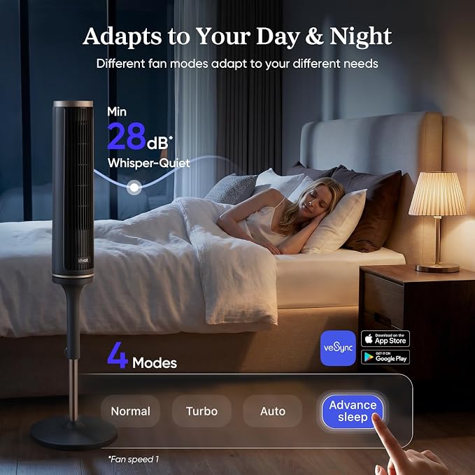 LEVOIT Tower Fan for Bedroom, Smart Standing Fan - Image 6