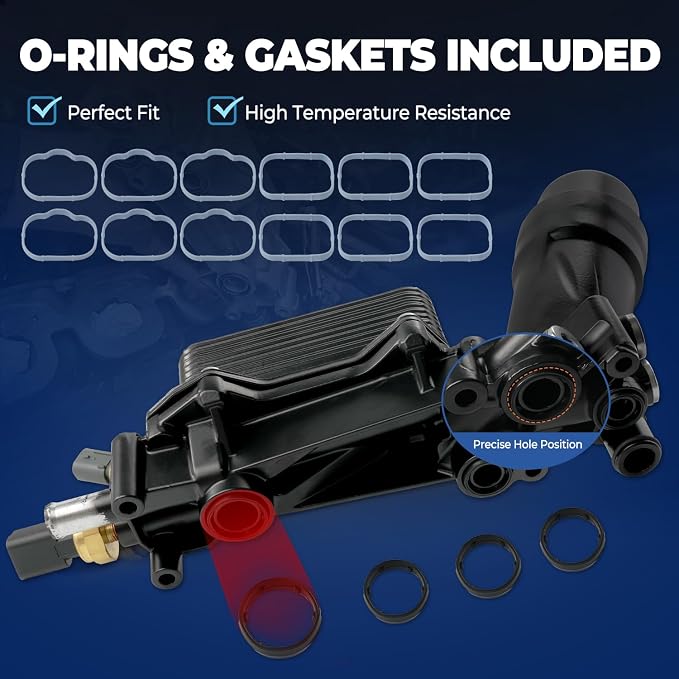 Upgrade Aluminum Engine Oil Cooler Oil Filter Housing - Image 7