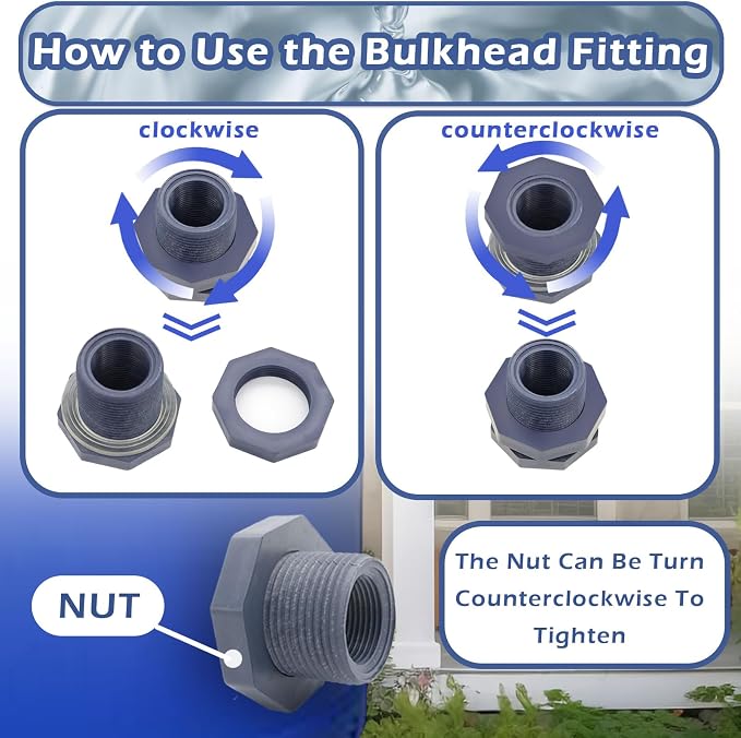 PVC Rain Barrel Diverter Kit Rain Barrel 3/4 Inch Spigot Kit - Image 5