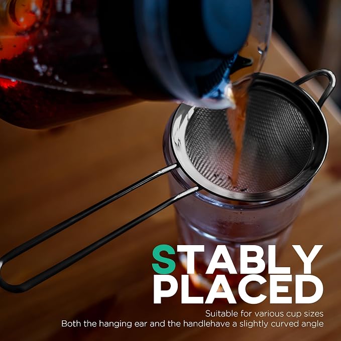 Homestia Kitchen 304 Stainless Steel Fine Mesh Strainer - Image 5