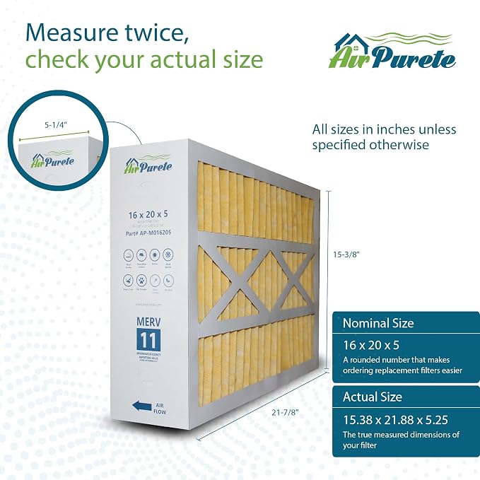 M0-1056 Replacement Filter | AirPurete AP-M016205 | Actual Size 15-3/8" x - Image 2