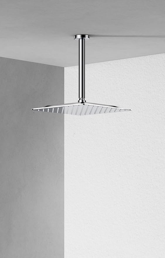 VBFF-Shower Head,rain shower head, 8 inch- Square Shower Head, 1.8 GPM Flow Rate, rainfall showerhead,VBFF07 (Chrome)