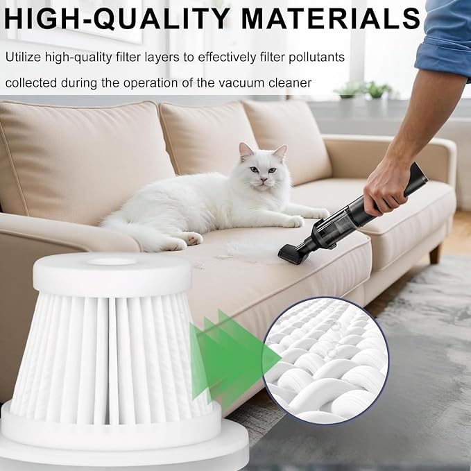 4 Pack Handheld Vacuum ​​Replacement Filters​​ - Image 5