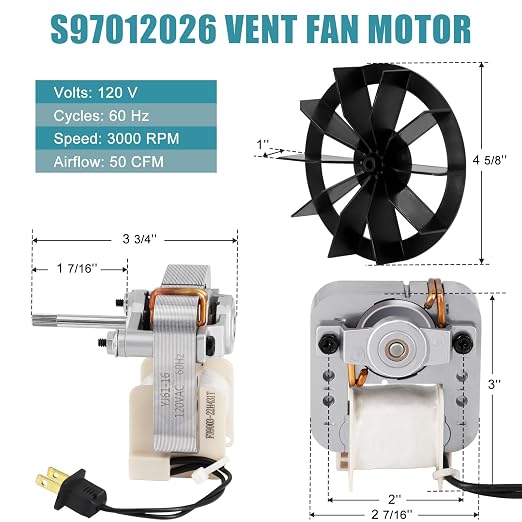 【Upgrade】 S97012026 Fan, 696N-R02 B Unit Motor - Image 2