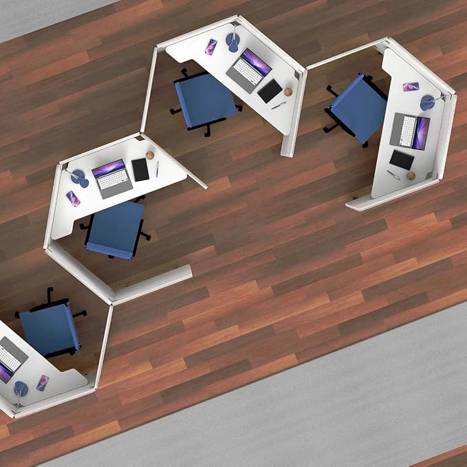 Stand Up Desk Store Noise Reducing Recycled PET 5 Panel Workpod - Image 5