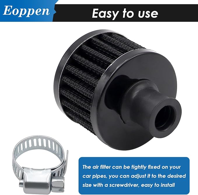 2Pcs 12mm Air Filter Mini Universal Vent Crankcase Cold Air Intake Breathe - Image 4