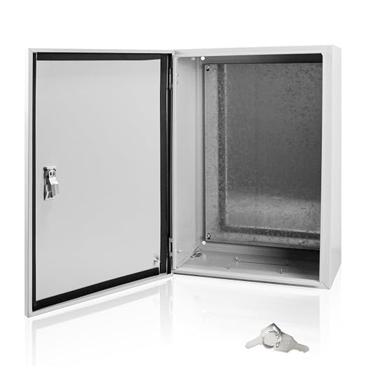 Electrical Box 24 x 16 x 10 Inch Indoor Outdoor Electrical Enclosure Box Steel by Fsehyue