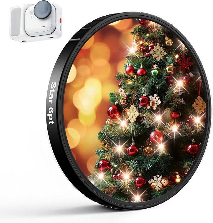 Haoge Star Filter for Insta360 GO Ultra, 6 Points Starlight Twinkle Starburst by haoge