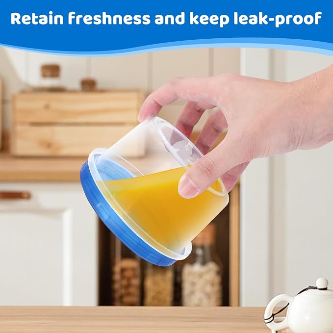 Freezer Containers with Twist Top Lids, Heavy Duty Round Airtight Food Storage - Image 5