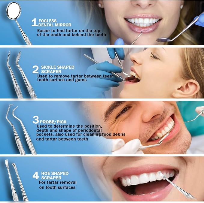 Dental Tools, Electric Tooth Polisher & Manual Teeth Cleaning Kit - Image 3
