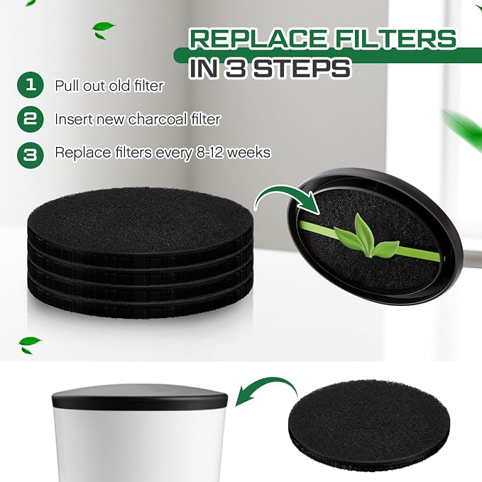 Pangda 4 Pack Oval-Shaped Charcoal Filters - Image 4