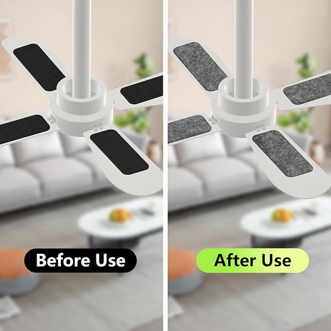 15 Pack Ceiling Fan Filters for Blades, Activated Coconut Carbon Fan Filter for - Image 4