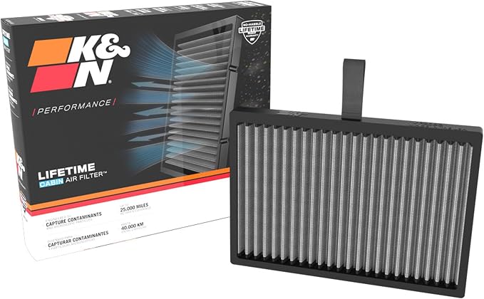 K&N LIFETIME Cabin Air Filter: Premium, Clean Air by KNEngineeringInc