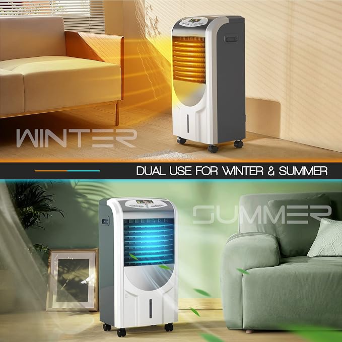 GOFLAME Air Cooler and Heater, Portable Evaporative Air Cooling Fan Filter - Image 2
