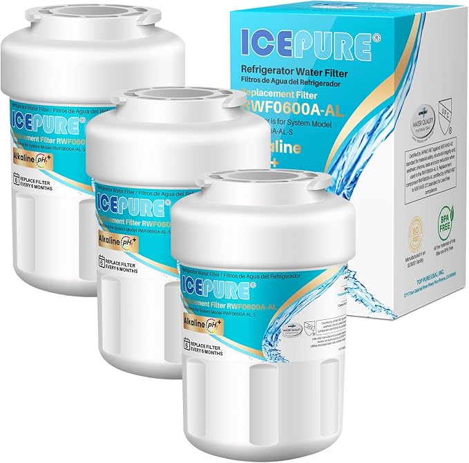 ICEPURE Alkaline RWF0600A-AL Refrigerator Water Filter Replacement by ICEPURE