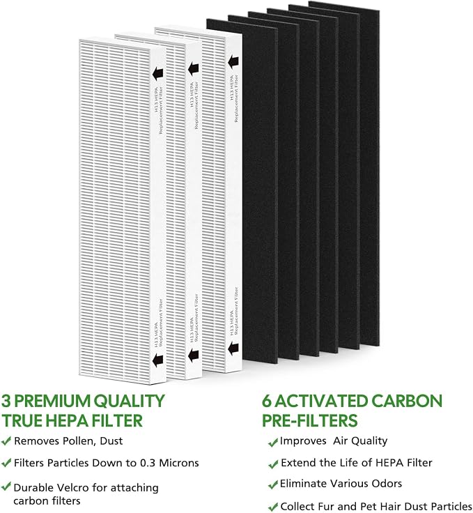 3 Pack Replacement Filter for Fellowes AeraMax 90/100/DX5/DB5 Purifiers - Image 3