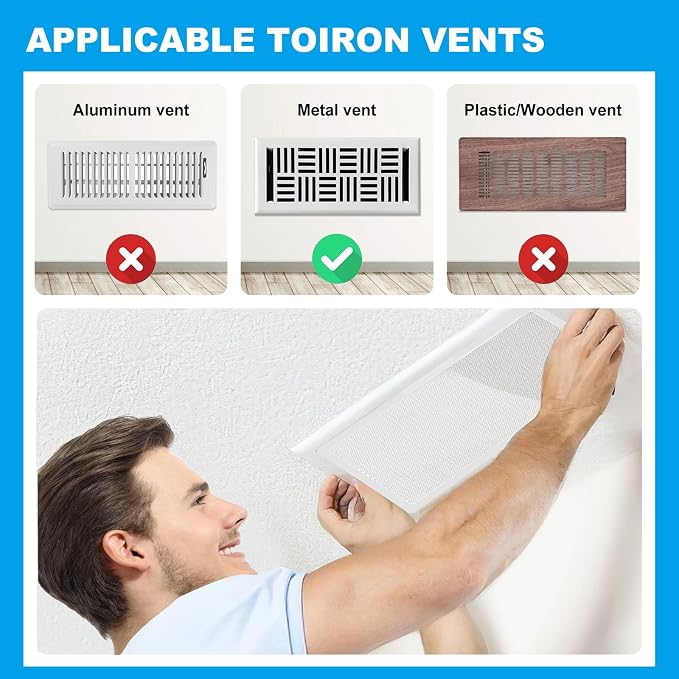 6-Pack White Magnetic Vent Covers 5.5x12 Inch - Image 4