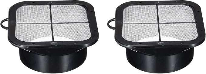 PATIKIL 6" Duct Connector Flange, 2 Pack Exhaust Hose Flange ABS Ventilation by PATIKIL