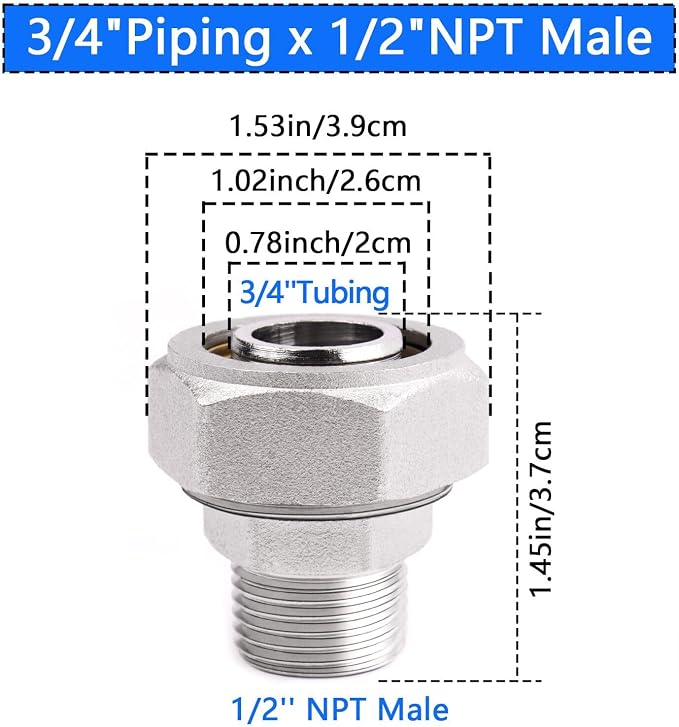 Air Line Fittings For Garage Shop Compressed Air Line Kit System, 3/4"Piping x - Image 2