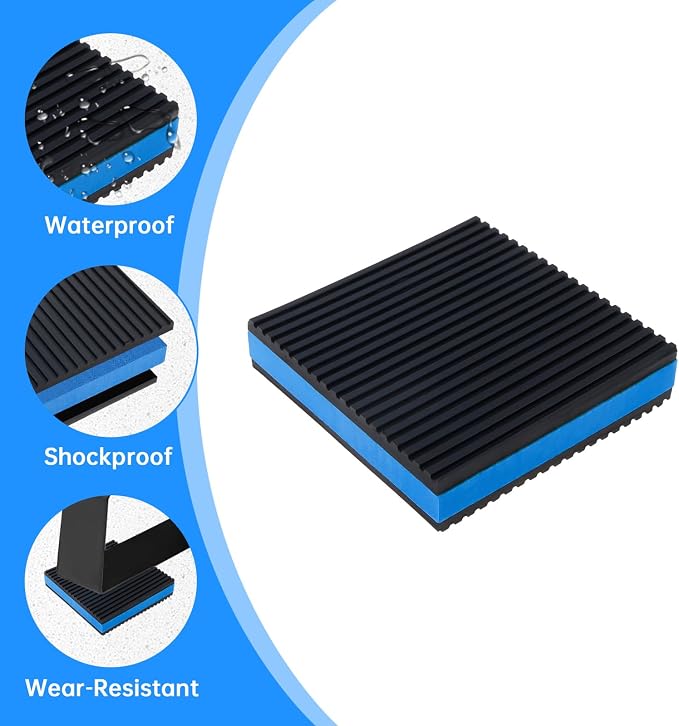 4-Pack Anti-Vibration Pads 4 x 4 x 7/8-inch, Heavy Duty Rubber Sound Isolation - Image 5