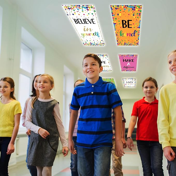 8Pcs Fluorescent Light Covers for Classroom Ceiling Lights, 4 x 2 Feet - Image 6