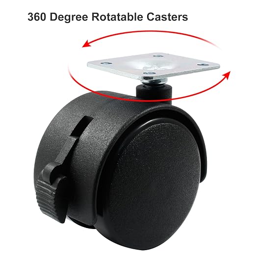 4pcs 2 Inch Swivel Caster Wheels, Heavy Duty Swivel Plate Casters Wheel - Image 3