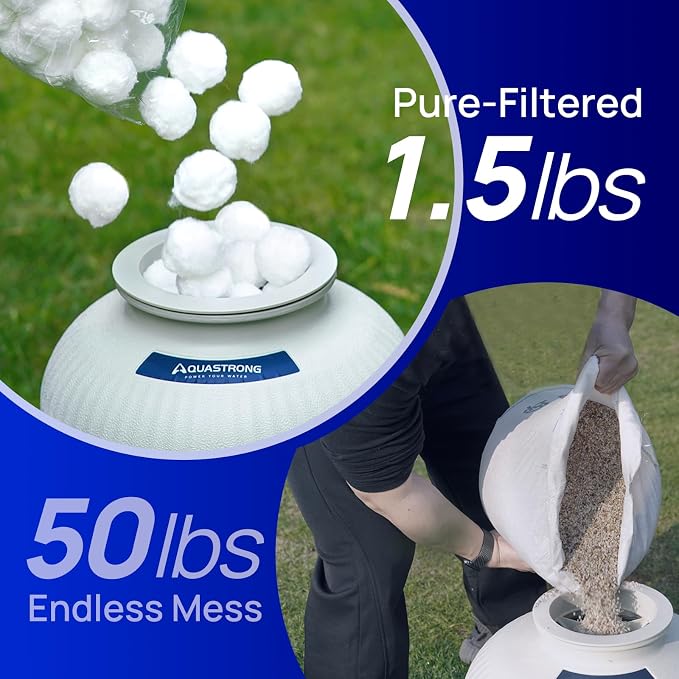 AQUASTRONG Pool Filter Balls for Sand Filters, 1.5 lbs Reusable Pool Sand - Image 6