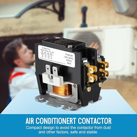 1 Pole Air Conditioner Contactor FLA 40 Amp 24VAC Coil, Compatible - Image 6