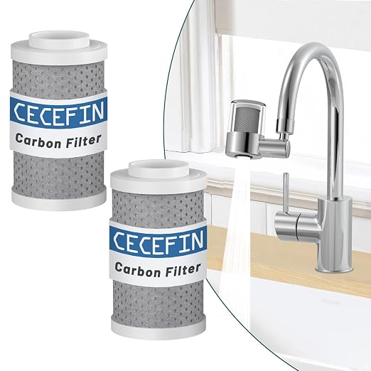 2pcs Carbon-Fiber Water Filter Cartridges by CECEFIN