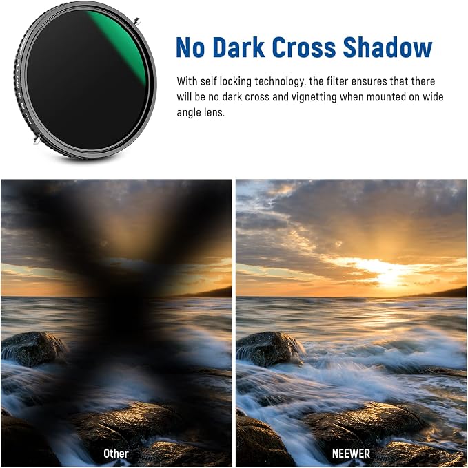 NEEWER 2 in 1 77mm Variable ND Filter ND2–ND32&CPL Filter No X Cross/30 Layer - Image 3