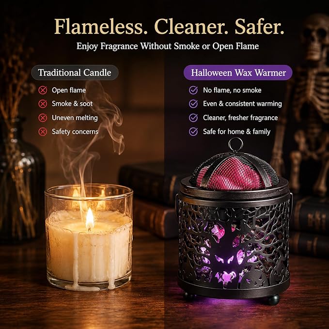 Dicimi Halloween Wax Melt Warmer – 3-in-1 Candle Warmer Lamp - Image 7